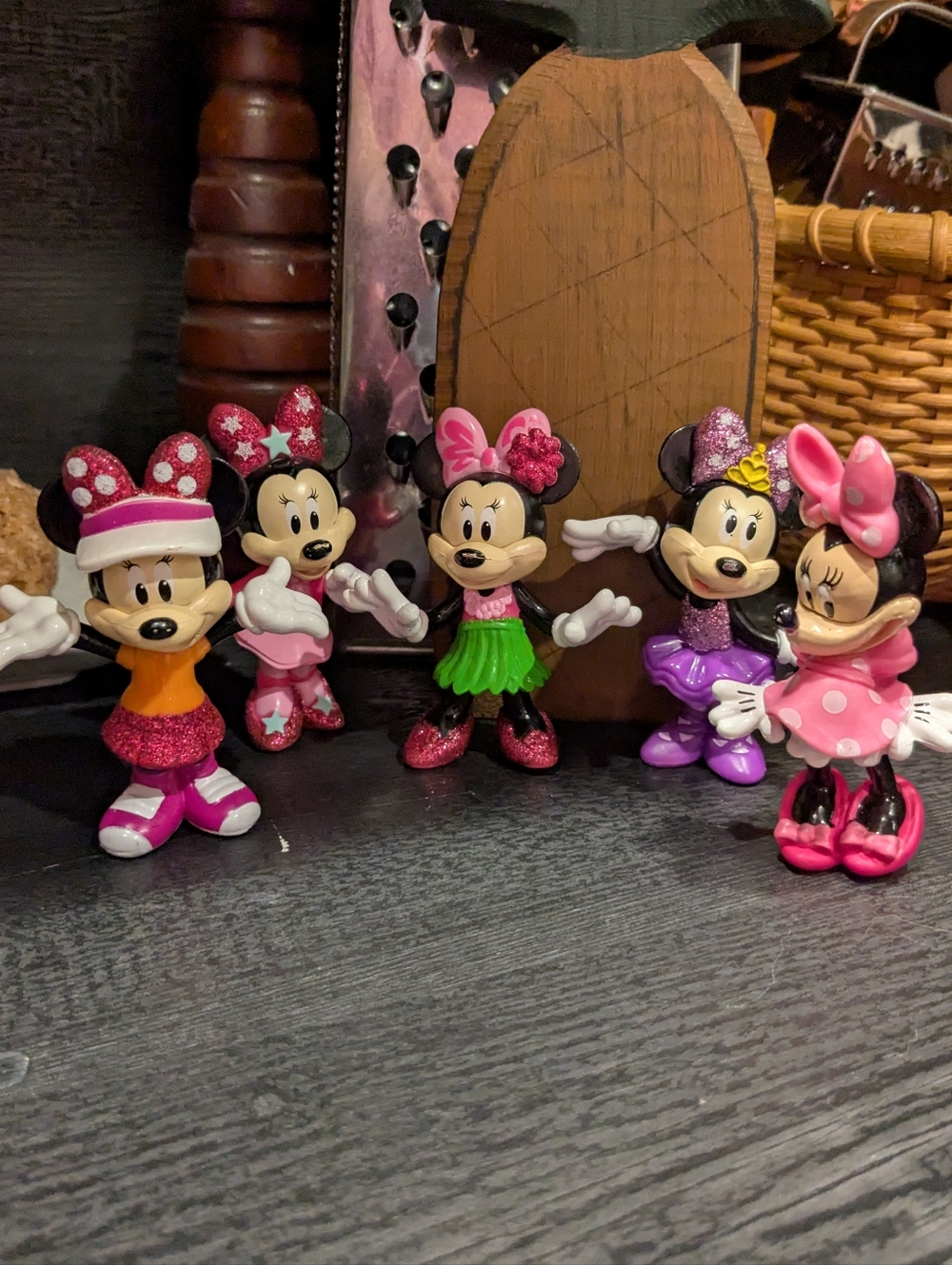 Lot Of 5 Little Disney Minnie Mouse Figures